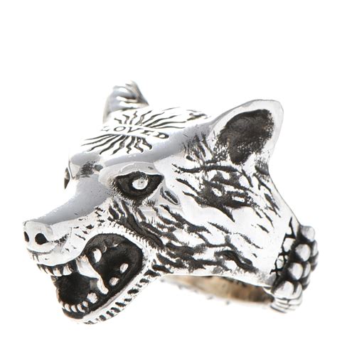 wolf gucci ring|forest wolf head ring.